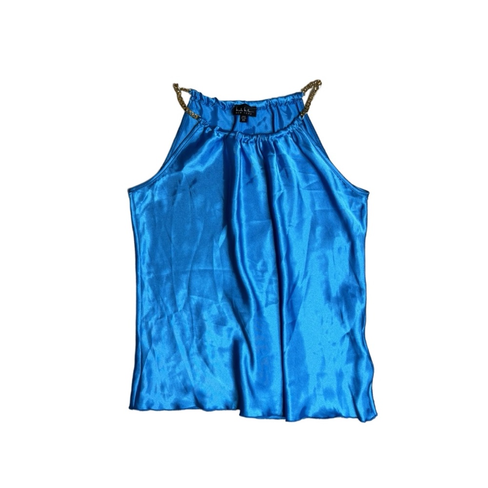 Nicole Miller NY Camisole XS Women’s Turquoise Gold Chain Straps